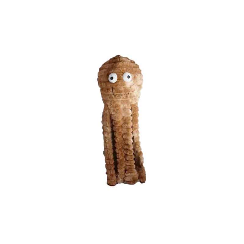 [1120049BR] Bobble Big Daddy octopus Pet Toy Brown