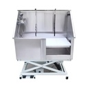 Elektrisch Inox bad met mengkraan DG en deur rechts