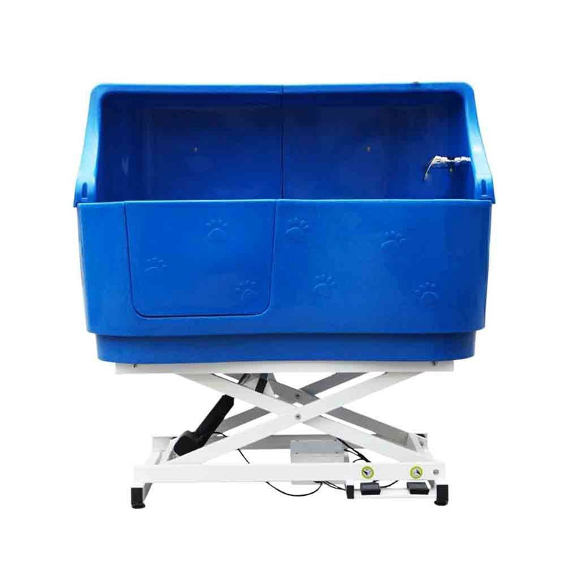 [1300377B] Elektrisch kunststof bad Doggy Groom Blauw met Spatwand
