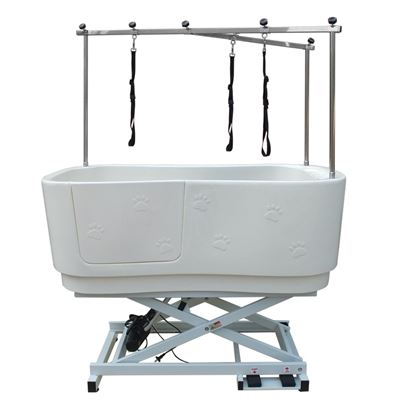 [1300376W] Elektrisch kunststof bad Doggy Groom Off-White