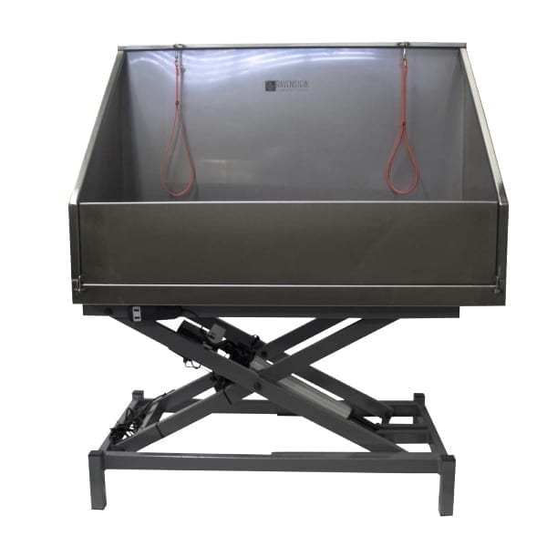 [1300362B] Elektrisch Scissor bad 120 x 60 cm. Hoge wand + rooster