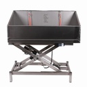 Elektrisch verst. Scissor bad met klep 120 x 60 cm.