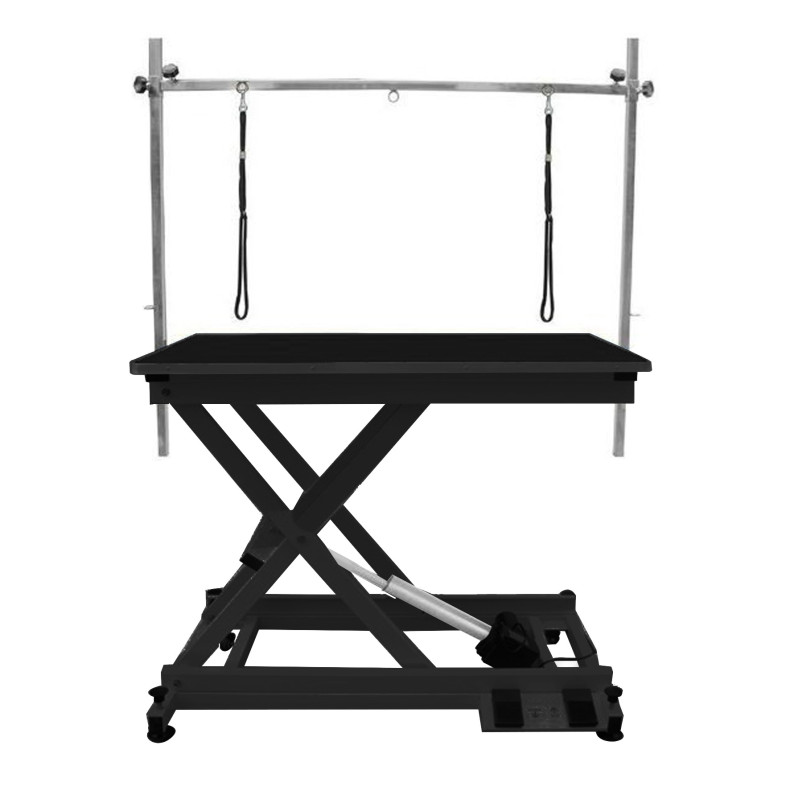 Elektrische trimtafel Extra laag 60 x 110 Zwart tafelblad