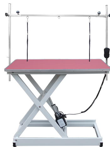 Elektrische trimtafel schaarmodel 60 x 110 Blad Roze