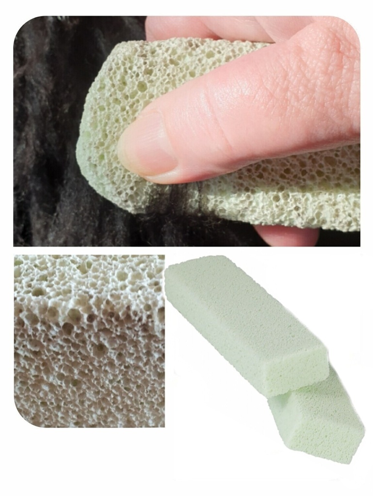 [1090785] Grooming stone classic green - Trimsteen grof