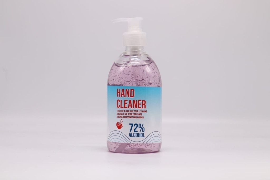 Handcleaner Gel / Ontsmetting 500 ml. / 70% met Pomp