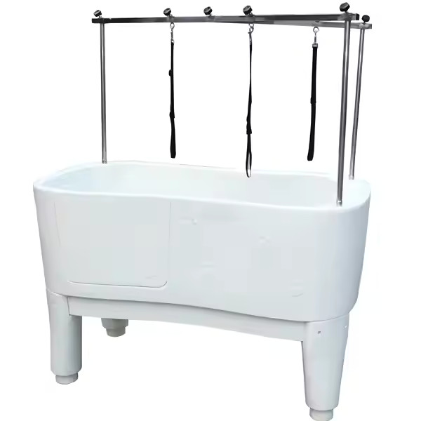 [1300371W] Kunststof bad Doggy Groom Off-White