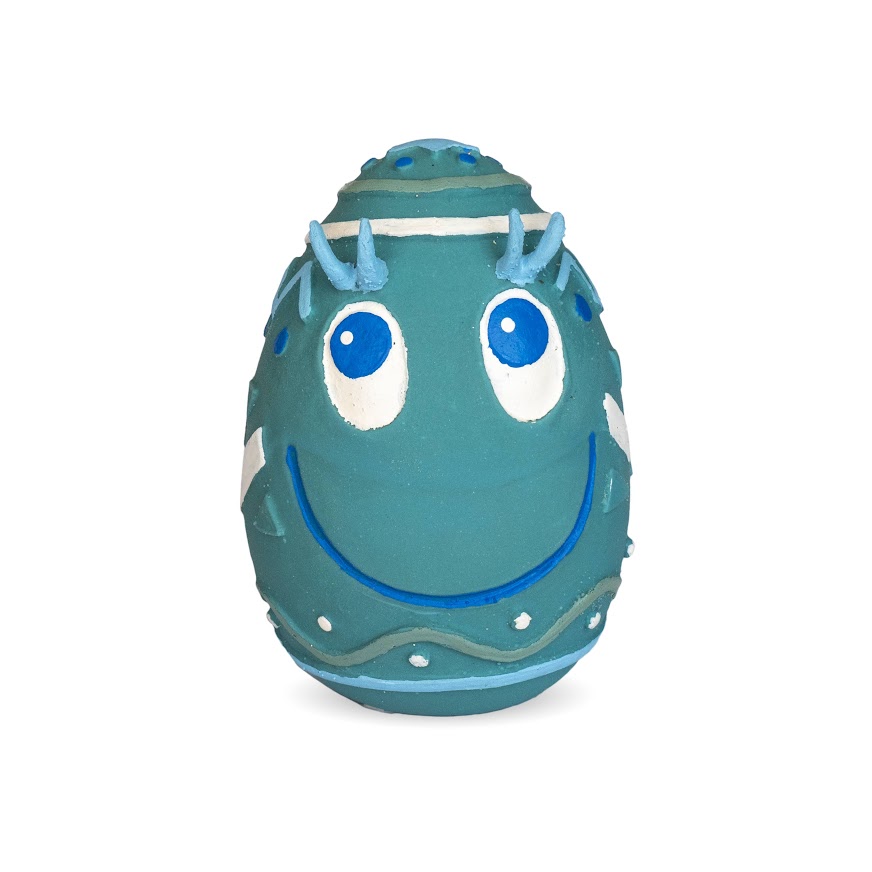 [1120272B] Lanco Latex Smiley Eggs L Blauw 10 x 7 x 7