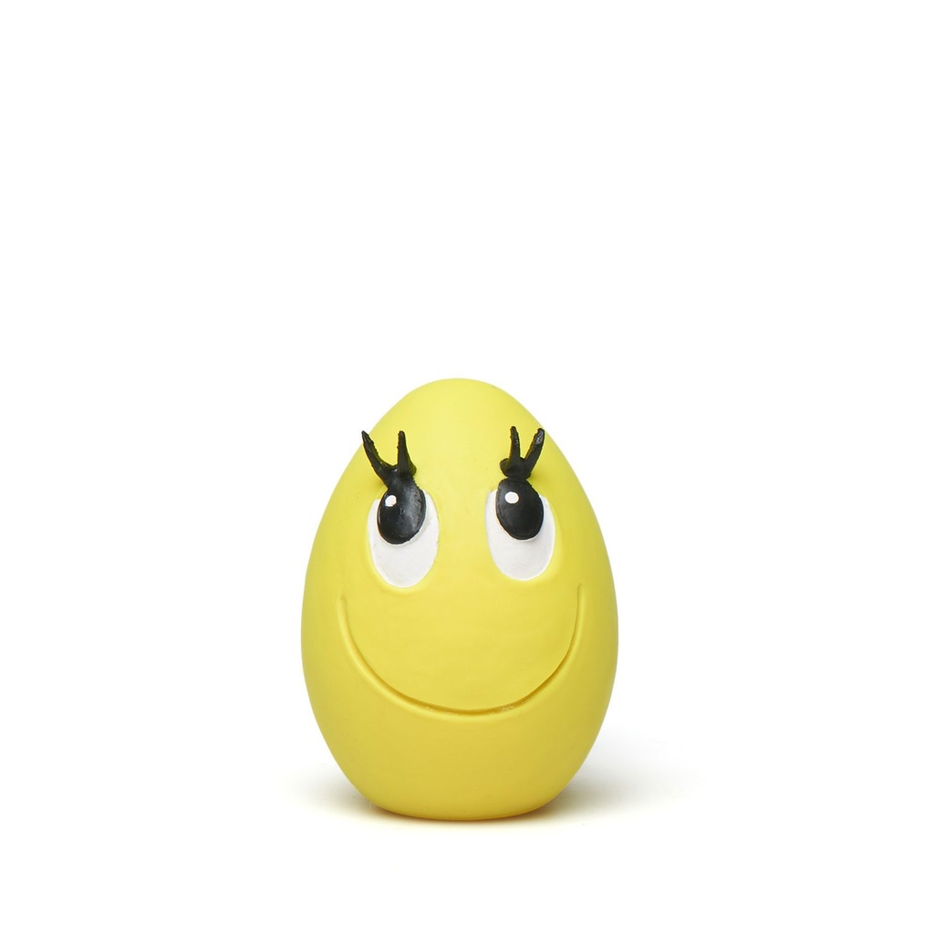 [1120269Y] Lanco Latex Smiley Eggs L Geel 11 x 8 x 8