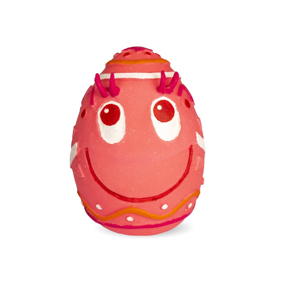 [1120272P] Lanco Latex Smiley Eggs L Pink 10 x 7 x 7