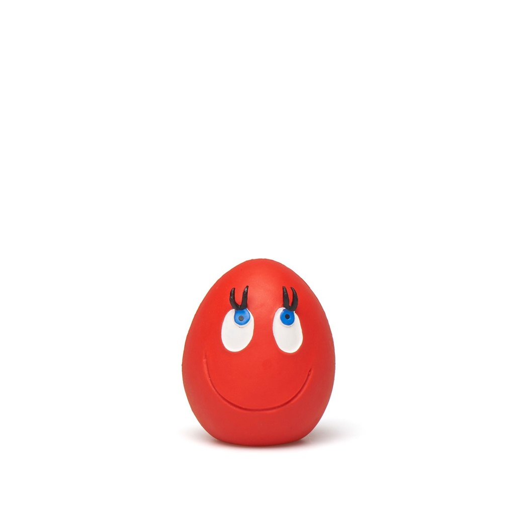[1120269R] Lanco Latex Smiley Eggs L Rood 11 x 8 x 8
