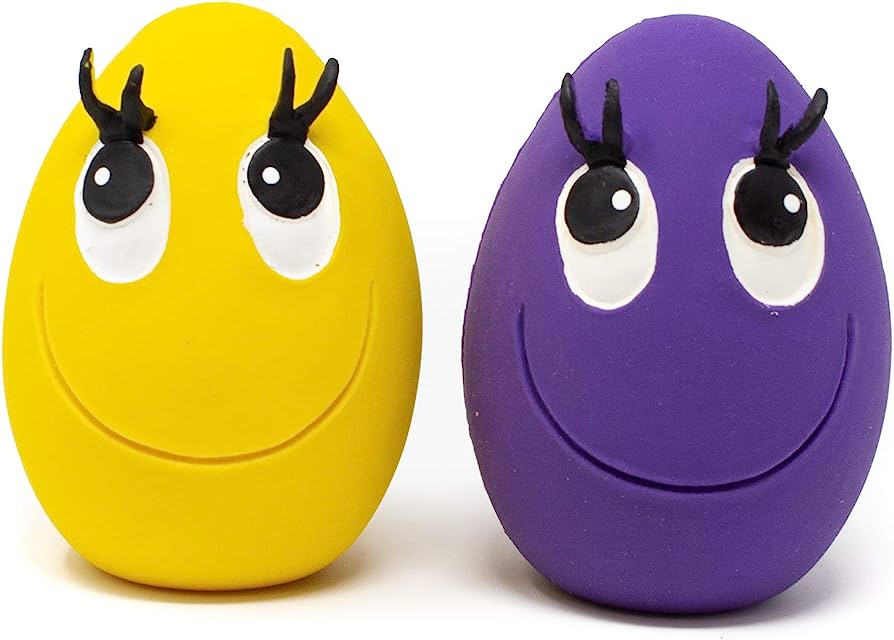 [1120270P] Lanco Latex Smiley Eggs XL Paars 14 x 10.5 x 10.5