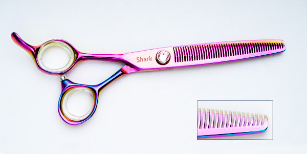 [1530592PK] SHARK Profi Pink-Purple  -16,5 cm Effileer 46T LEFTY