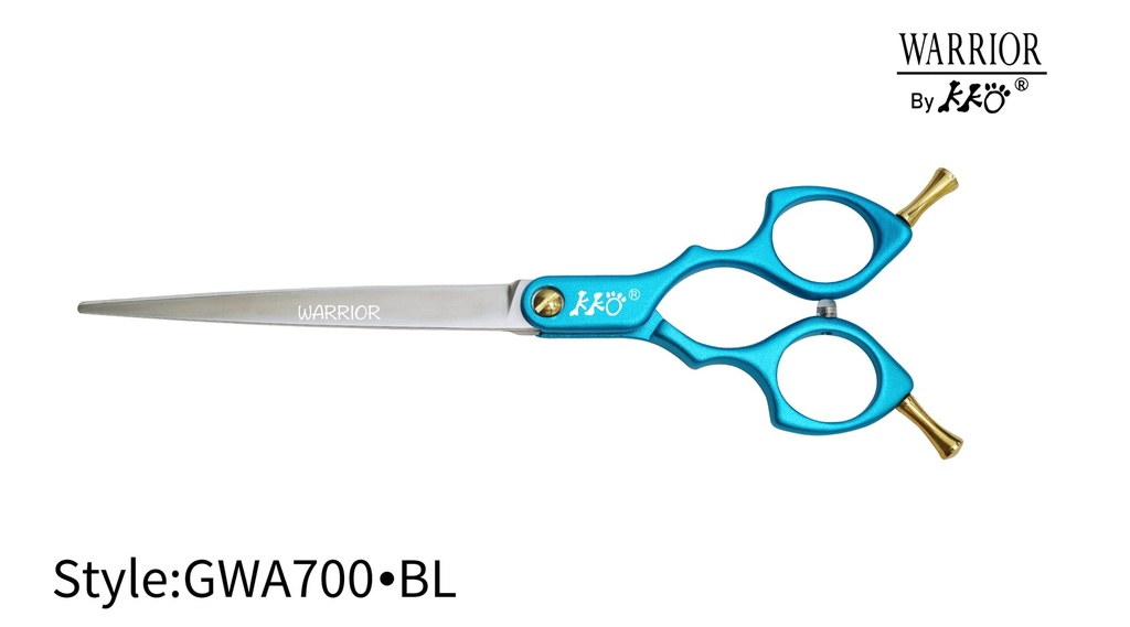 [1530403AB] SHARK WARRIOR Aluminium Handle 7" Schaar 18 cm. Blauw