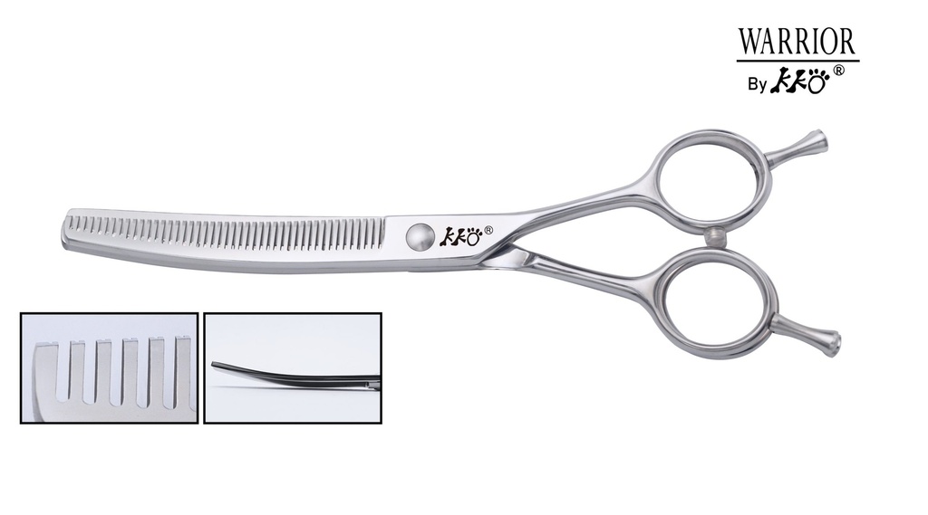 SHARK WARRIOR Profi Effileer V - 6,5'' - 46T Gebogen