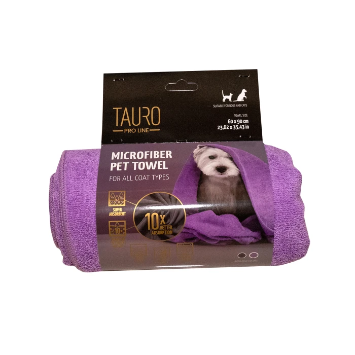 [1350065] TAURO PRO LINE Microfiber Towel 60 x 90 purple