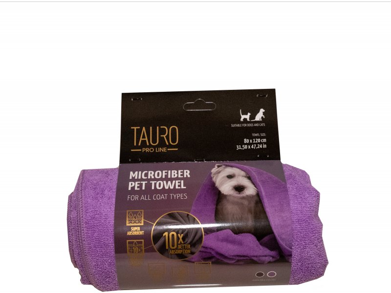 [1350066] TAURO PRO LINE Microfiber Towel 80 x 120 purple