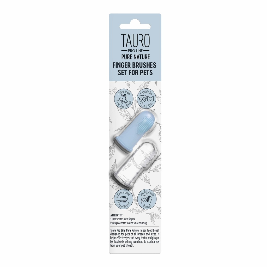 TAURO PRO LINE Pet Finger brushes set 2 pcs.