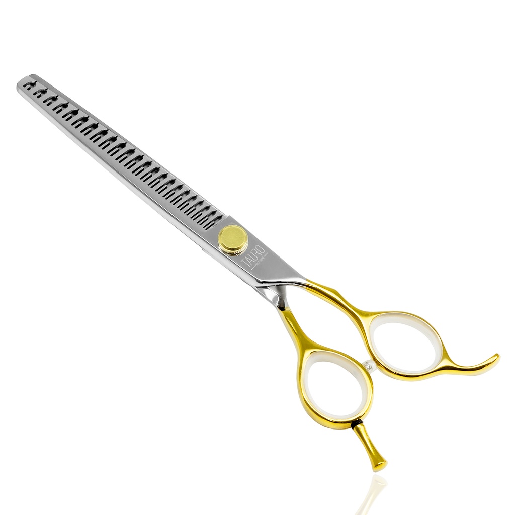 [1540683] TAURO PRO LINE Scissor 18cm (7") 23T Chunker Golden Handles