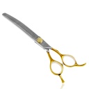 TAURO PRO LINE Scissor 18cm (7") 40T Golden Handles Gebogen