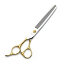 TAURO PRO LINE Scissor 18cm (7") 56T Curvy Left Gold Handles
