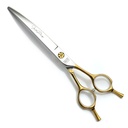 TAURO PRO LINE Scissor Curved 16.5cm (6.5") Golden Handles