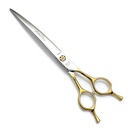 TAURO PRO LINE Scissor Curved 18cm (7") Golden Handles