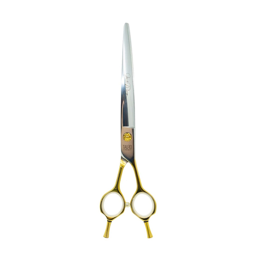 TAURO PRO LINE Scissor Curved 19cm (7,5") Golden Handles