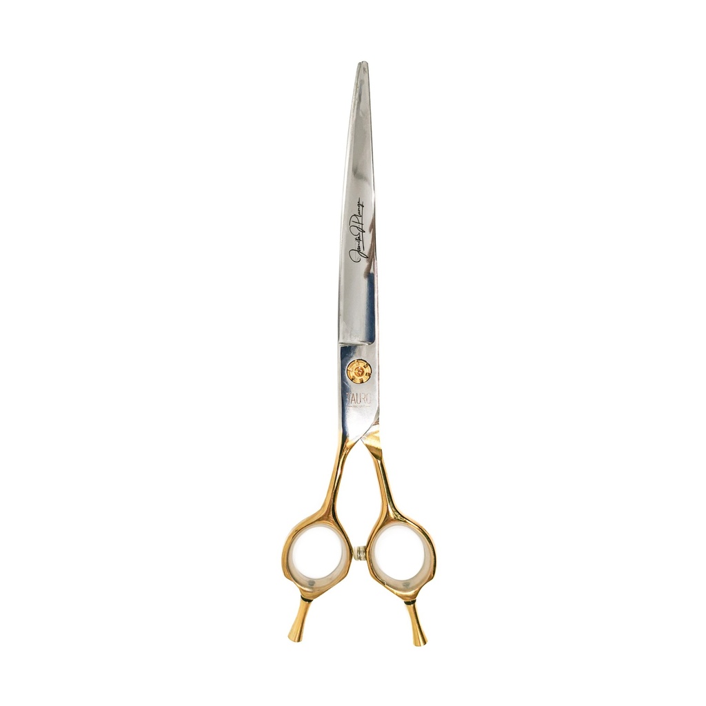 [1540727] TAURO PRO LINE Scissor Curvy Left 19cm 7,5" Golden Handles