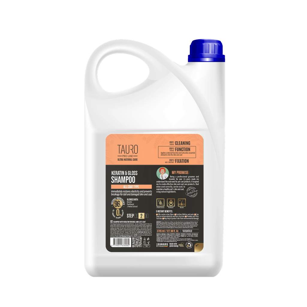 [1052011] TAURO PRO LINE UN Stap2 Shampoo with Keratin 3,8L