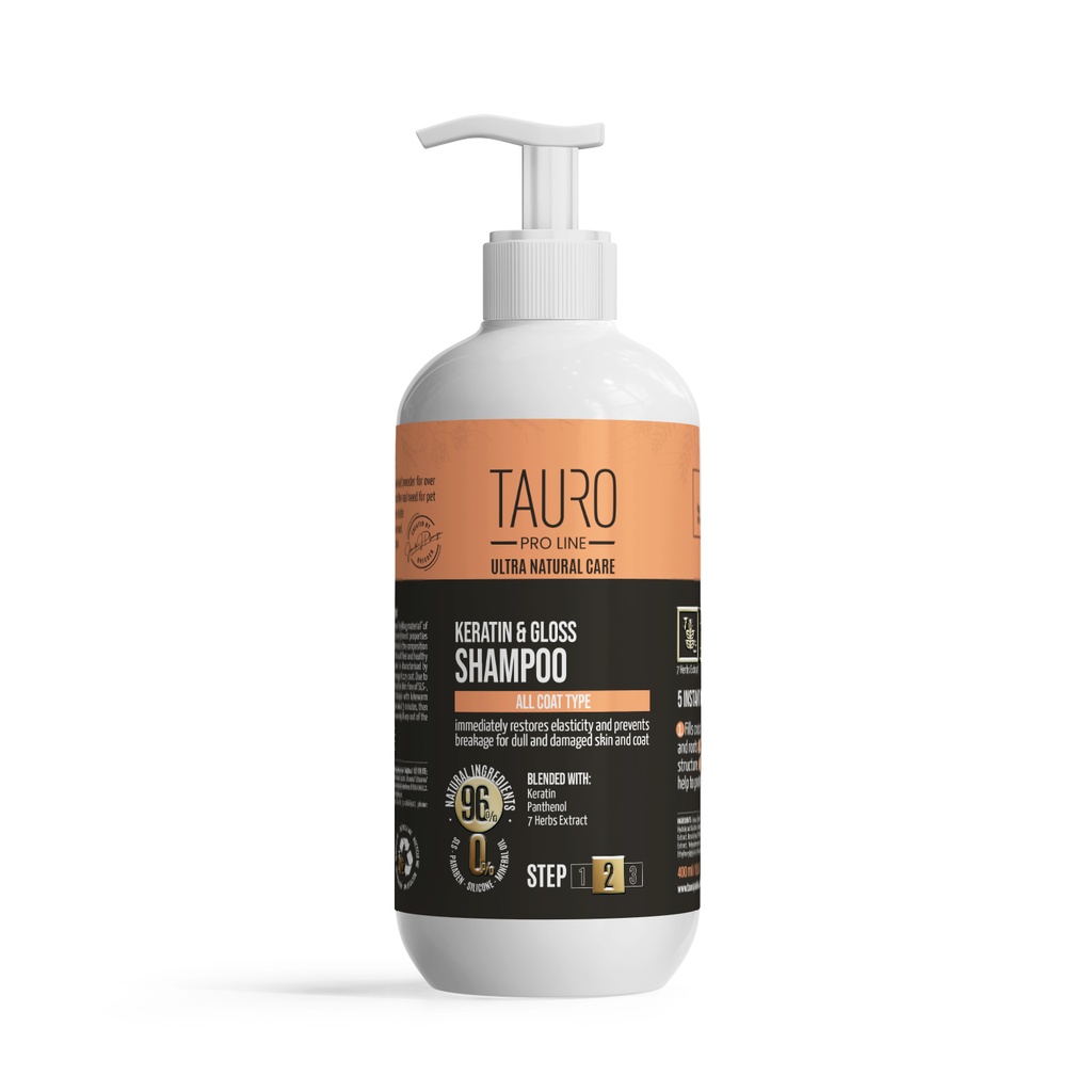 [1052010] TAURO PRO LINE UN Stap2 Shampoo with Keratin 400 ml.