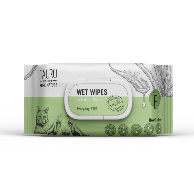 [1350060] TAURO PRO LINE wet wipes for dogs and cats coat care 40 pcs
