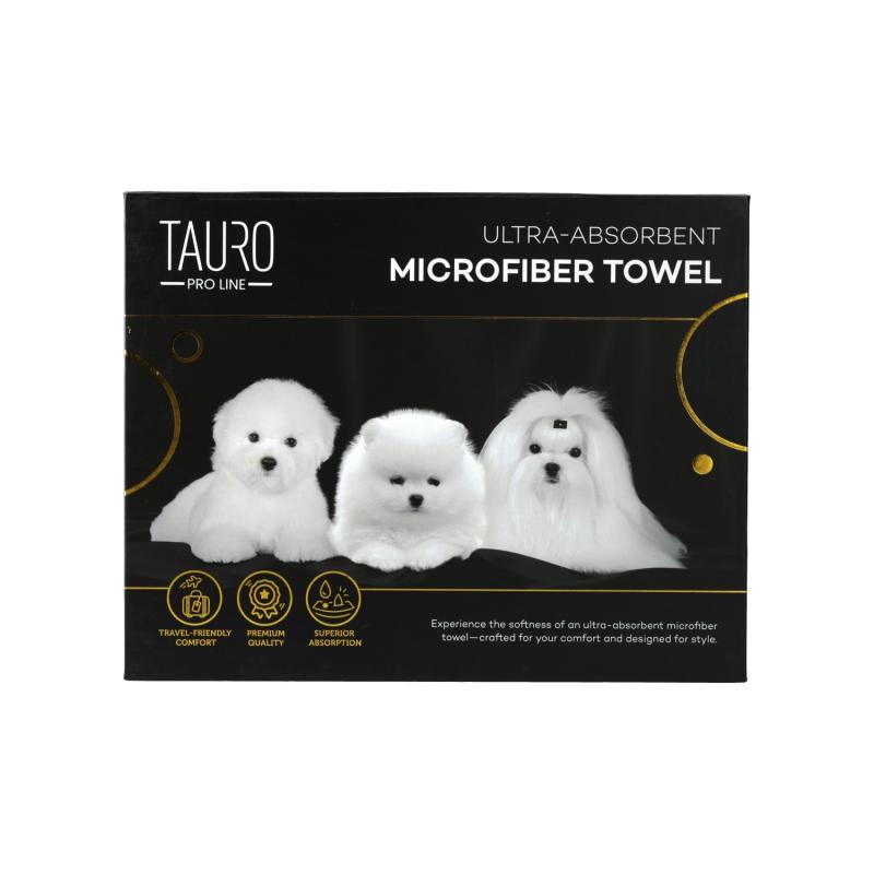 TPL microfiber towel 80x160 cm with Pom. Maltese and bichon