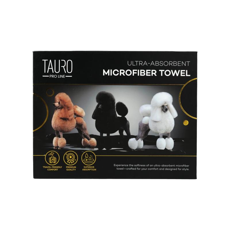 TPL microfiber towel 80x160 cm with poodles