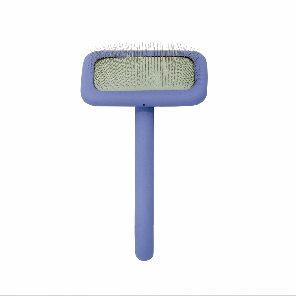 TPL SLICKER Brush wood large,12 x 6 -11mm pins purple 63548