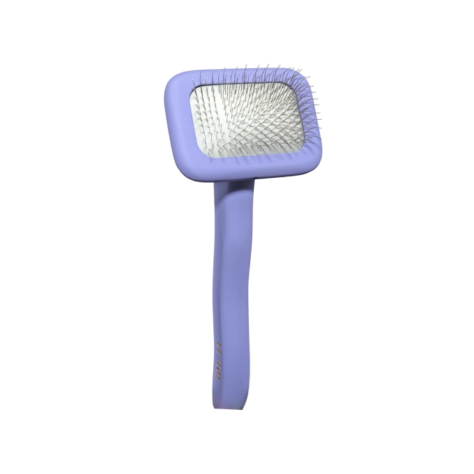 Tauro Pro Line SLICKER Brush wood Tiny 7 x 5 -11mm pins, purple,63544