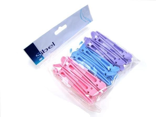 [1220091] Verdeelhaarklem gekleurd (per 12 stuks)