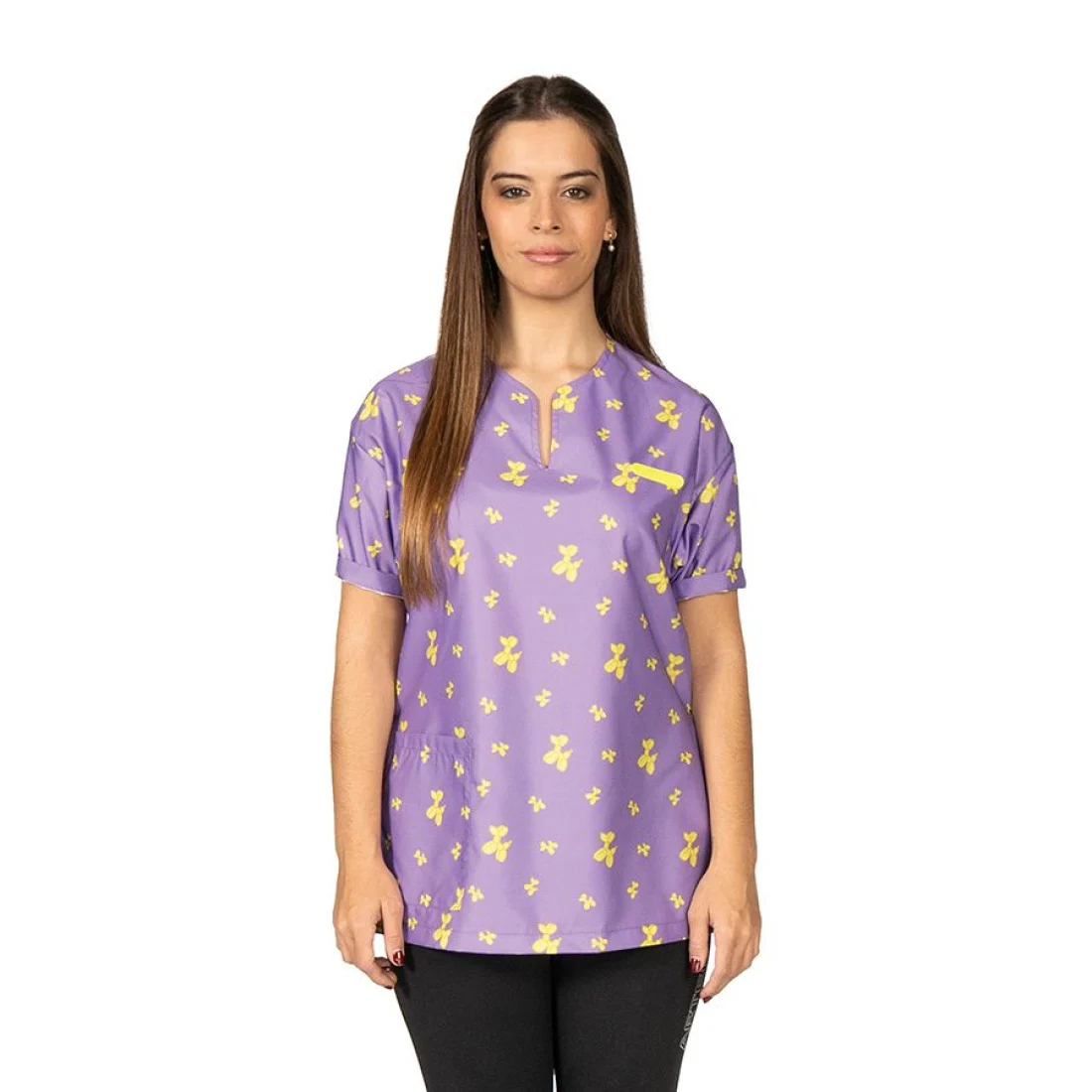 [1321003S1] Artero Cairo Smock Lila print Trimvest (XS)