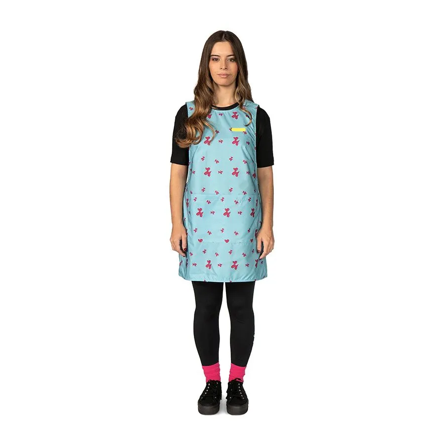 [1321001A1] ARTERO BOGOTA APRON TURQUOISE PRINT (XS/S)