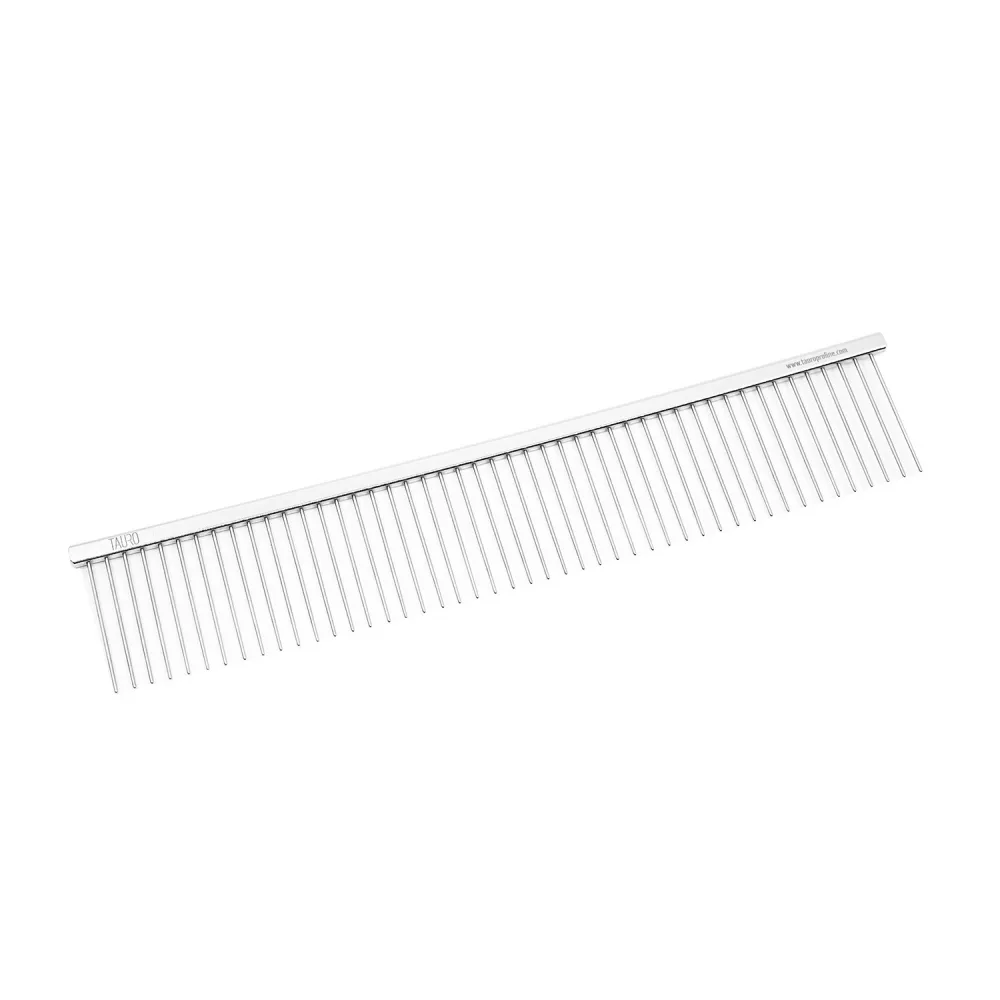 Comb TAURO PRO LINE, metallic, sparse teeth, L, 24.5 cm