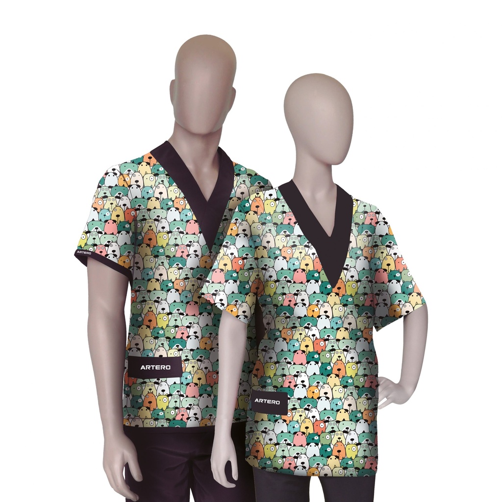 [1321201CS] Artero Cordoba Cartoons Smock (M)