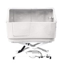 Elektrisch kunststof bad Doggy Groom Off-White met Spatwand