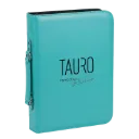 TAURO PRO LINE faux leather scissor case with handle, holds 10 scissors Blue